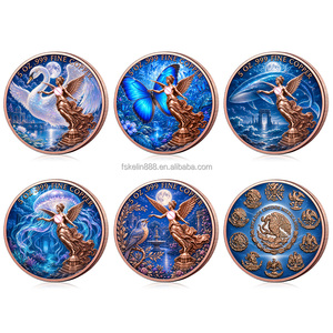 Moneda de Cobre 999 de 5 oz con Diseño de Diosa Alada de la <span class=keywords><strong>Libertad</strong></span>, Serie Mitología de Naturaleza: Cisne, Ballena, Medusa, Pájaro, Regalo Coleccionable - Product Image 4