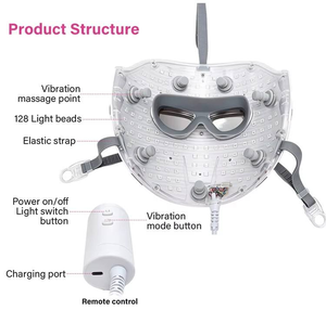 Maschera LED a 7 Colori - Dispositivo di Bellezza Facciale con Massaggio Vibrante su Tutto il Viso, Visibilità Completa e Lunga Durata della Batteria - Product Image 6