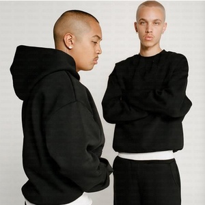 Custom High Quality Distress Acid Wash Hoodie and Sweatpants <b>Set</b> Vintage Tracksuit Sweatsuit Sweat Stack Flare Pant Suit for Men - Product Image 3