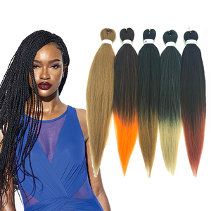 Ingrosso pretested Jumbo Ombre Crochet Yaki treccia sintetica capelli Pre stirati espressione treccia capelli alla rinfusa - Product Image 2