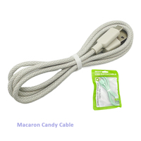 Vente chaude Multiple Universel Charge Plus Rapide Macaron Câble USB Tressé pour Téléphone Micro USB Type C