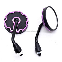 Rétroviseur de scooter personnalisé de 10 mm, miroir rond de modification, réflecteur d'assistance à la marche arrière