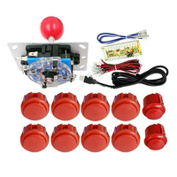 Kit DIY Arcade : Encodeur USB, Boutons de Jeu PC, Pièces de Joystick, Machine de Jeu USB à Latence Nulle en Acier Inoxydable