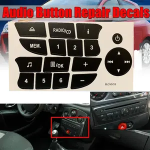 Pegatinas de Repuesto para Botones de Coche, para Renault Twingo, Clio y Megane 2009-2011, Adhesivos para Reparación de Botones de Radio y Audio CD - Product Image 1
