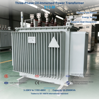 Transformateur de distribution immergé dans l'huile à faible consommation d'énergie 60Hz S13-M 12,47kV 480V à faibles pertes IEC60076
