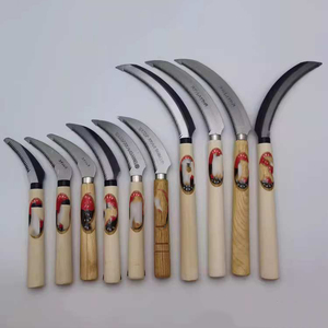 Falce Agricola con Manico in Legno e Lama in Acciaio Inossidabile - Piccolo Coltello per Raccolta - Product Image 1