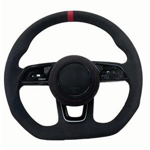 <span class=keywords><strong>Volante</strong></span> personalizado RS Sport Volant <span class=keywords><strong>SLINE</strong></span> completo para cuero fibra de carbono forma D para Audi A6 C7 C6 A7 A3 <span class=keywords><strong>A4</strong></span> RS3 RS5 RS6 - Product Image 1