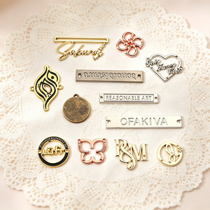 custom metal logo bag clothing <b>label</b> handbag hardware garment accessories with brand <b>name</b> tag premium product category - Product Image 1