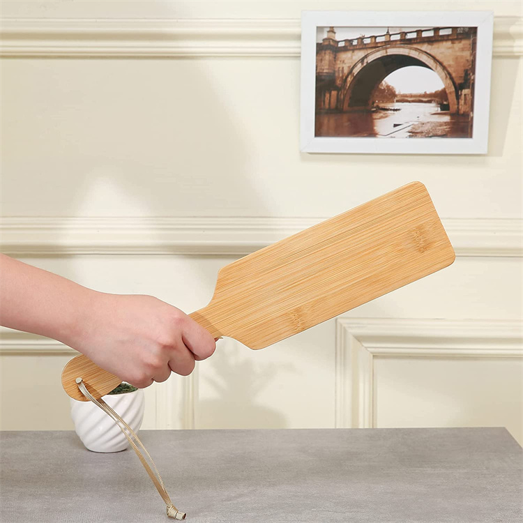 Palette de fessée en cuir PU noir, 60CM, Long fouet, esclave flirtant