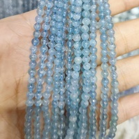 Perles en vrac de 4 mm, mini taille, en pierres précieuses lisses et rondes, cristaux naturels et perles de verre, couleurs mélangées, pour la production de bijoux (vente en gros)