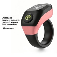 Bague connectée compteur connectée avec contrôle par application, affichage numérique, 3 tailles (18mm, 20mm, 22mm), étanche, bague de prière avec alerte vibratoire