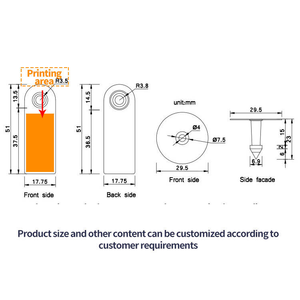 Etiquettes d'oreille pour moutons HED-ET102, dispositif de numérotation des moutons, étiquettes d'oreille pour chèvres - Product Image 4