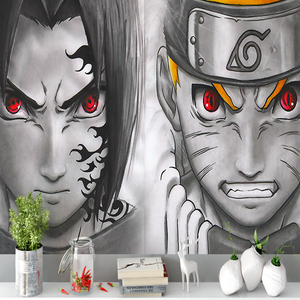 Papier peint mural 3D en soie Anime <span class=keywords><strong>Naruto</strong></span> vs Sasuke, moderne, imperméable, autocollant, pour chambre à coucher, salle de jeux, hôtel, salle de bain - Product Image 4