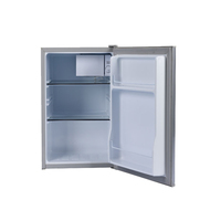 Petit réfrigérateur à porte unique DC 12V à compresseur solaire pour appartement et bureau Mini réfrigérateur à porte unique Affichage des fruits et de la bière 90L