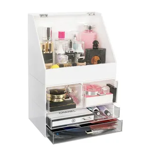 High Quality Customized cosmetic Display Shelf Beauty Supplies Store Acrylic Cosmetic Display Cabinet
