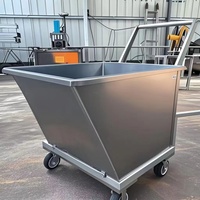 Chariot à trémie en acier inoxydable de qualité commerciale 9L pour la farine de viande et les légumes Chariot propre de qualité pour l'hôtel