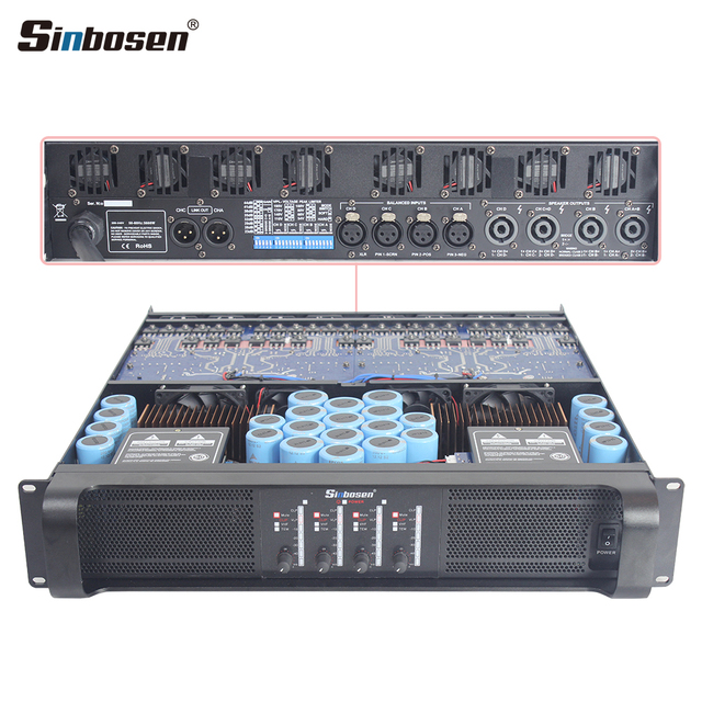 High Power Dj Audio Receivers 4 Channel Amplifier Professional Power for Subwoofer