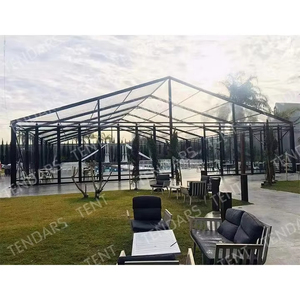 Tente transparente de noce de chapiteau de luxe en aluminium de <span class=keywords><strong>couverture</strong></span> de PVC transparent de cadre noir pour 500 <span class=keywords><strong>personnes</strong></span> extérieures - Product Image 2