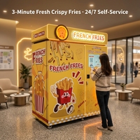 Distributeur automatique de frites chaudes à écran tactile pour l'extérieur