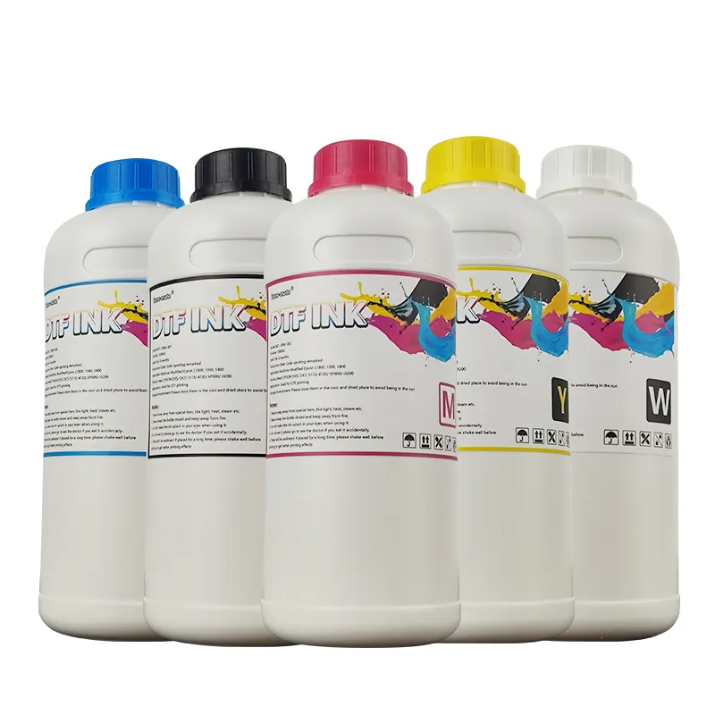 Hoge Kwaliteit Dtg Pigment Inkt 1000Ml Afdrukken Fluorescerende Reus Dtf Witte Inkt 1000Ml Voor Inkjet Printers Pigment Inkt