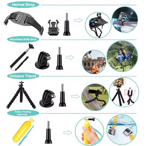 Kit de accesorios para cámara de acción 50 en 1, empuñadura flotante/palo Selfie/soporte para casco con bolsa de almacenamiento para GoPro Hero 13 12 11 10 - Product Image 5