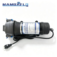 Pompe à diaphragme électrique CE certifiée Mambaflo FL 41 115V AC avec 3 ou 4 sorties, débit de 4,5 GPM et pression de 40 PSI pour camping-car, marine et