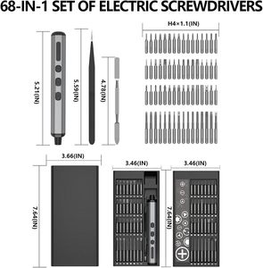 Promotion : Mini tournevis électrique multifonction DIY 75 en 1, magnétique, à batterie lithium-ion, moteur sans balais, 350 mAh, kit de tournevis - Product Image 5