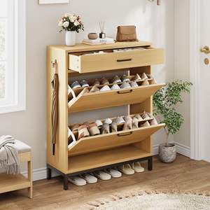 Шкаф для хранения обуви Sunrise для входа, шкаф для обуви Boho с 2 откидными ящиками, скрытый узкий шкаф для обуви - Product Image 5