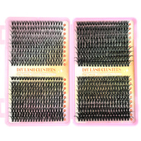 Lot de faux cils en poils synthétiques grande capacité, style russe épais, pour l'export, 30D-60D, boîte individuelle