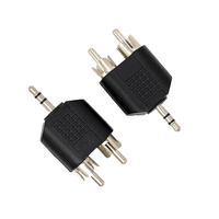 Mini prise stéréo mâle 3.5mm vers 2 RCA mâle adaptateur Y séparateur adaptateur audio connecteur 1 à 2 Double fiche banane audio