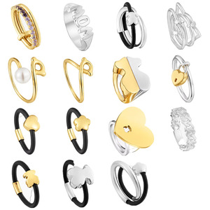 Anillos Apilables con Diseño de Osito, Hechos a Mano, Joyería Fina de Primera Calidad, Lotes Mixtos para Distribuidores Globales de Moda - Product Image 1
