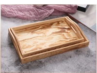 Plateau de pâtisserie en bois MDF brûlé pin antique Design en bois massif durable pour la maison salon tasse à thé et affichage des aliments