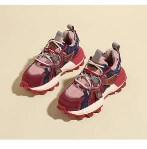 Nouvelles baskets rétro pour femme à semelle épaisse et blocs de couleur, style européen tendance, chaussures de papa, effet amincissant pour le pied, baskets polyvalentes - Product Image 5