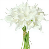 Grosir Pabrik Mini Bunga Calla PVC 35cm Gaya Cina Dekorasi Pernikahan & Rumah Perlengkapan Fotografi