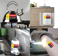 Étiquettes d'avertissement personnalisées pour surfaces chaudes – Ne touchez pas, Attention Chaleur, Autocollants Flamme Chaude, Autocollants d'expédition Fluorescents Imperméables Flamme Chaude