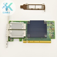 MCX556A-ECUT para Mellanox 100GbE QSFP28, Tarjeta de Interfaz de Red Ethernet con Cable de 2 Puertos PCIe3.0x16 para Servidor, en Stock