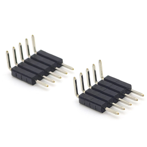 Connecteur à broches à pas de 2,54 mm, simple rangée, angle droit, hauteur : 8,0 mm, matériau PA6T, 1*5P - Product Image 1