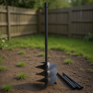 Trivella Manuale in Acciaio da 1 Pollice con Tubo di Prolunga per Uso in Giardino - Product Image 2