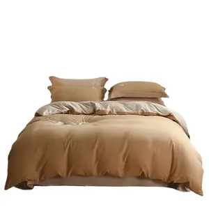 Toptan sıcak satış lüks yatak örtüsü dört setleri yastık kılıfı çarşaf pamuk yatak seti ev için