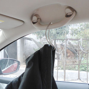Stainless Steel <b>Car</b> Headrest <b>Hook</b> Black Slip <b>Hook</b> For Seat Back Storage Organizing Bag Strap Holding - Product Image 2
