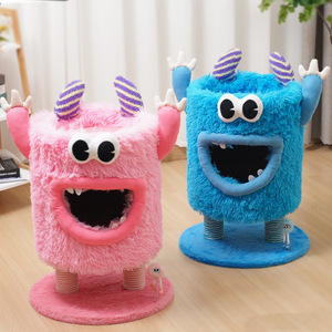 ต้นไม้แมว Little Monster ขนาด 43x67 ซม. ดีไซน์การ์ตูน ทนทาน พร้อมที่ลับเล็บจากเส้นใยไซซอล และที่นอนแมวพร้อมแท่นกระโดด - Product Image 1