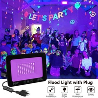 Projecteur LED UV 50W à lumière noire 365nm 395nm, étanche IP66 pour extérieur, DJ, discothèque, paysage - Vente chaude