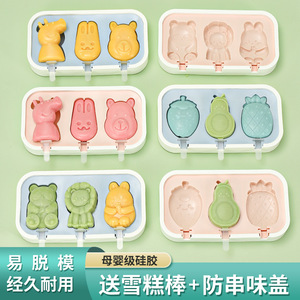 Moule à glace en silicone Yonghao, forme de dessin animé, sûr pour bébé, bac à glaçons DIY pour enfants et usage familial - Product Image 4