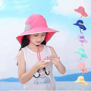 Sombrero de Pescador Infantil Ajustable de Poliéster de Secado Rápido con Dibujos Animados, Casual, para Exteriores, Senderismo, Impermeable, con Cordón - Product Image 2