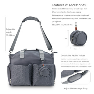 Sac de grande capacité pour maman et bébé, sac de tire-lait multifonctionnel, sac de maman Portable à une épaule avec sac de sucette - Product Image 6