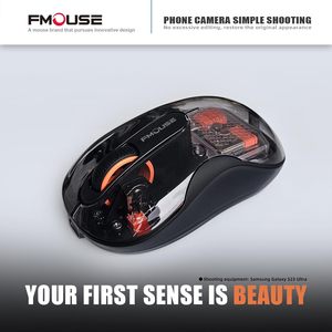 Transparent <b>Wireless</b> Mouse Tri-Mode Black Rechargeable Silent mouse 3 Devices Portable mice for Desktop Laptop Pad <b>PC</b> - Product Image 4