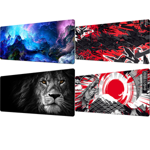 Aangepaste Grote Gaming Muismat Xxl Bureaumat Met Gestikte Rand Rode Draak Anime Rubberen Basis Toetsenbord Pc Laptop Accessoires - Product Image 1