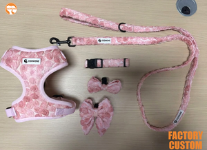 Set tali kekang hewan peliharaan bunga pola Logo kustom Hari Valentine lembut dapat disesuaikan rompi <span class=keywords><strong>Harness</strong></span> anjing untuk hadiah anjing kucing kecil - Product Image 2