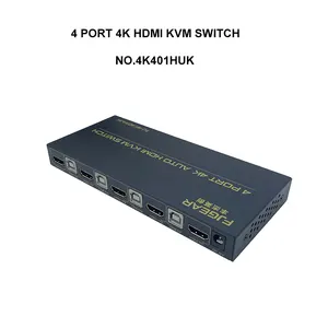 FJGEAR Manual 4K HDMI KVM Switch With Hotkey Selector 8 Port HDMI Input USB Output Black High Definition Video Switch
