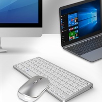 Ensemble clavier et souris sans fil 2,4 G BT rechargeable, mini clavier multimédia et souris pour ordinateur portable PC